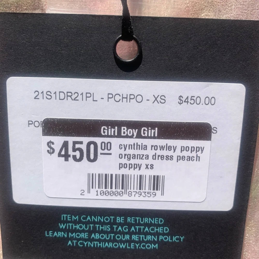 Cynthia Rowley Poppy Organza Peach Dress - Picture 15 of 15